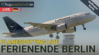 Planespotting LIVE 🐻 Berlin BER Airport Germany  Hoffmannkurven satt [upl. by Ysteb]