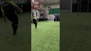 Footwork drills followed by diving shots Amazing exercise  goalkeepertraining goalkeeper [upl. by Chadabe]