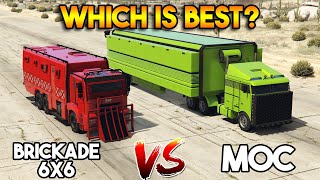 GTA 5 ONLINE  BRICKADE 6X6 VS MOC WHICH IS BEST [upl. by Refinnej]