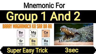 Mnemonic For Group 1 and 2 Elements  Mnemonic For Periodic Table  Trick To Learn Periodic Table [upl. by Sauers]