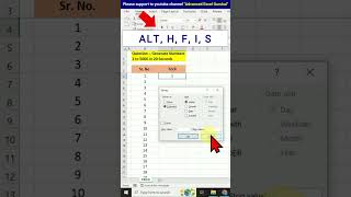 Generate 1 to 5000 in Excel Instantly with This Simple Shortcut shortsfeed exceltips excelshorts [upl. by Jillana]