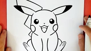 HOW TO DRAW PIKACHU [upl. by Atinuahs737]