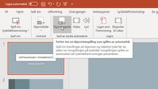 Hvordan lage screencast i PowerPoint med Opptakfanen [upl. by Orji]