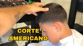 COMO FAZER CORTE AMERICANO  PASSO A PASSO Taper Fade [upl. by Bergen583]