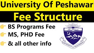 University of Peshawar UOP Fee Structure 2024 BS MS and PhD Programs Detailed Fees [upl. by Zetrac]