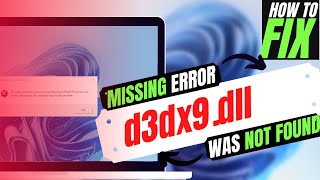 2024 How To Fix D3DX9dll Missing Error ✅Not found error💻 Windows 10117 3264bit [upl. by Seaddon836]