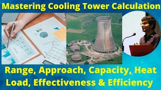 Cooling Tower Calculations In Hindi  Cooling Tower Range And Approach  Efficiency Calculation [upl. by Imer]