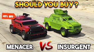 GTA 5 ONLINE  MENACER DISCOUNTED VS INSURGENT SHOULD YOU BUY [upl. by Leber]