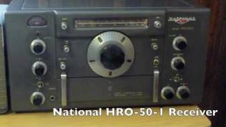 Demo of National HRO501 receiver [upl. by Doralynne965]