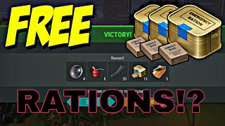 HOW TO GET FREE RATIONS IN LDOE last day on earth [upl. by Aerdnek]