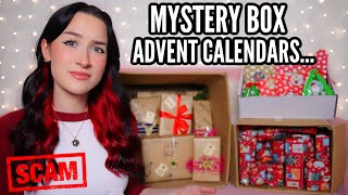 I Bought MYSTERY BOX ADVENT CALENDARS From Etsy [upl. by Ynagoham]