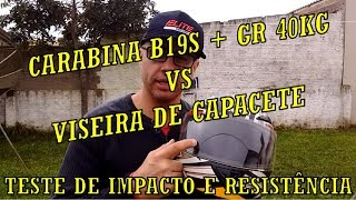 TESTE DE IMPACTO NA VISEIRA DE CAPACETE [upl. by Adnohsel535]