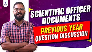 Scientiific Officer Documents  Previous Year Question Discussion  Part 1 [upl. by Llerad963]