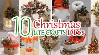 10 Cheap amp Beautiful DIY Jute Christmas Decorations Ideas at Home 2024 [upl. by Elwee]