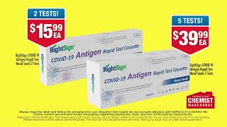 Rapid Antigen test available at Chemist Warehouse [upl. by Enyalaj]