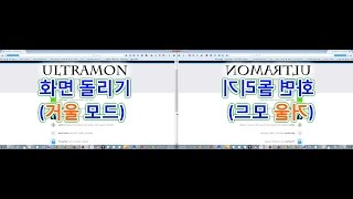 UltraMon How to flip screen 화면 돌리기 프로그램거울 모드 [upl. by Asenej]