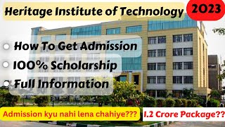 Heritage Institute of Technology College Admission Fee  Placements  Cutoff  WBJEE 2023 Exam Date [upl. by Idnak]