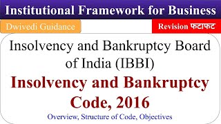 Insolvency and Bankruptcy code 2016 insolvency and bankruptcy board of india IBBI BCom BBA MBA [upl. by Juanne]