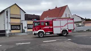 ALARMFAHRT HLF 1010 FEUERWEHR HASSLOCH [upl. by Shelden]