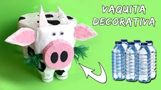 VACA decorativa  Reciclaje de botellas [upl. by Sternberg]