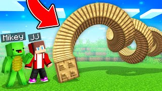 JJ and Mikey Found A NEW LONGEST SPIRAL TRAPDOOR in Minecraft Maizen [upl. by Niltac]