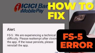 FS Error on icici imobile app how to fix We are experiencing technical difficulty [upl. by Clem]