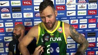 Donatas Motiejunas quotI was 14 back in 2004 I know how crazy its right now in Lithuaniaquot [upl. by Duane]