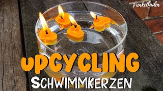 Upcycling Schwimmkerzen Selbermachen  Einfache Anleitung für Kerzen aus Kerzenresten [upl. by Accever]