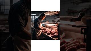 How to cut feet of lamb on bonesaw everfreshbutchers food butchershop butcherscut meatboard [upl. by Aspa]