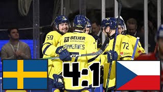 SVERIGE VS TJECKIEN BEIJER HOCKEY GAMES 2024 [upl. by Thorlie288]