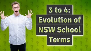 When did NSW schools change from 3 terms to 4 [upl. by Ewer491]