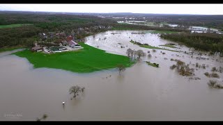 Lippe Hochwasser nahe Bergbossendorf Haltern 28122023 Lippe flood near Bergbossendorf Haltern [upl. by Eiramlehcar]