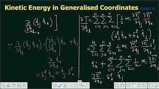 Lecture  6  Kinetic Energy in Generalised Coordinates 5th sem  MSDSU Physics  NEP [upl. by Gaither]