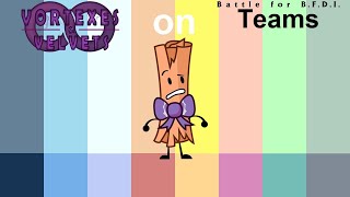 If Vortexes and Velvets Characters were on BFB Teams [upl. by Eidurt]