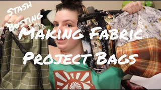 Making Project Bags  Craft Vlog [upl. by Eirffej886]