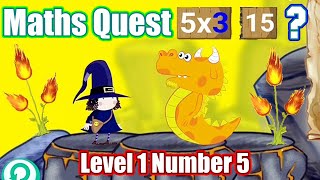 5️⃣✖️1️⃣0️⃣🗯️Number 5 Level 1  Mathemagics Quest [upl. by Lled]