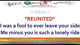 REUNITED KARAOKE LYRICS BY PEACHES amp HERB [upl. by Lewls989]