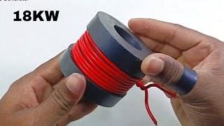 220V Free Energy How To Make Electricity Generator18KW With Copper Wire Using Permanent Magnet 2024 [upl. by Ahsiem]