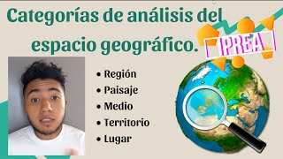 Categorías del análisis del espacio geográfico Región paisaje medio territorio y lugar [upl. by Dav]