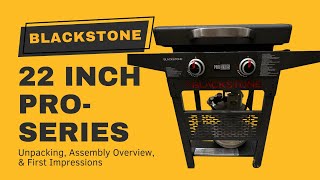 Gun Metal Beauty Unboxing the Blackstone 22quot Pro Series Griddle [upl. by Nylirak]