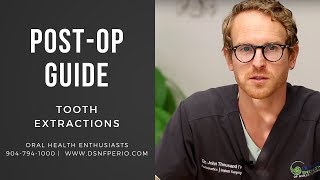 PostOperative Guide to Tooth Extractions With or Without Bone Grafting  Dr John W Thousand IV [upl. by Olegnad]