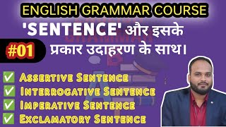 SENTENCES ENGLISH GRAMMAR  TYPES WITH EXAMPLES  For Class 6789101112th Borad [upl. by Repohtsirhc]