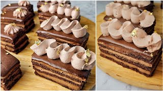 Tranches pâtisserie au chocolatطرانش باتيسري الشكلاطه [upl. by Konopka890]