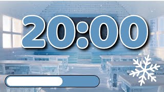 20 Minute Winter Classroom Countdown Timer with Classical Music amp Falling Snowflakes ❄️ [upl. by Dagall]