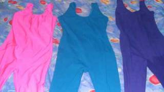 Three Unitards Hot Pink Turquoise and Purple [upl. by Oznola]