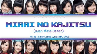 JKT48  Mirai no Kajitsu Buah Masa Depan Color Coded LyricsLirik INAENG [upl. by Jamal]