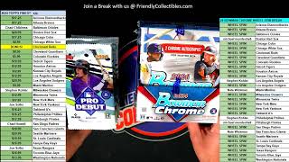 2024 Bowman Chrome Baseball WHEEL SPINS [upl. by Olzsal]