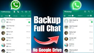 YOWhatsapp To Whatsapp Backup  Full Chat Transfer  YOWhatsapp Backup Kaise Kare [upl. by Heurlin438]