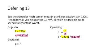 Oplossen van vraagstukken over druk [upl. by Idok]