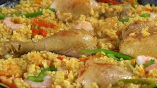 Paella de Pollo con verduras [upl. by Nosiddam]